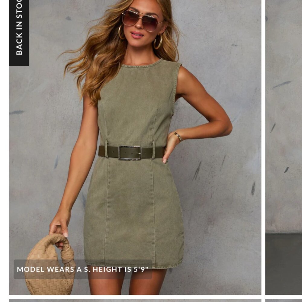 NWT VICI Taking Sides Belted Mini Dress